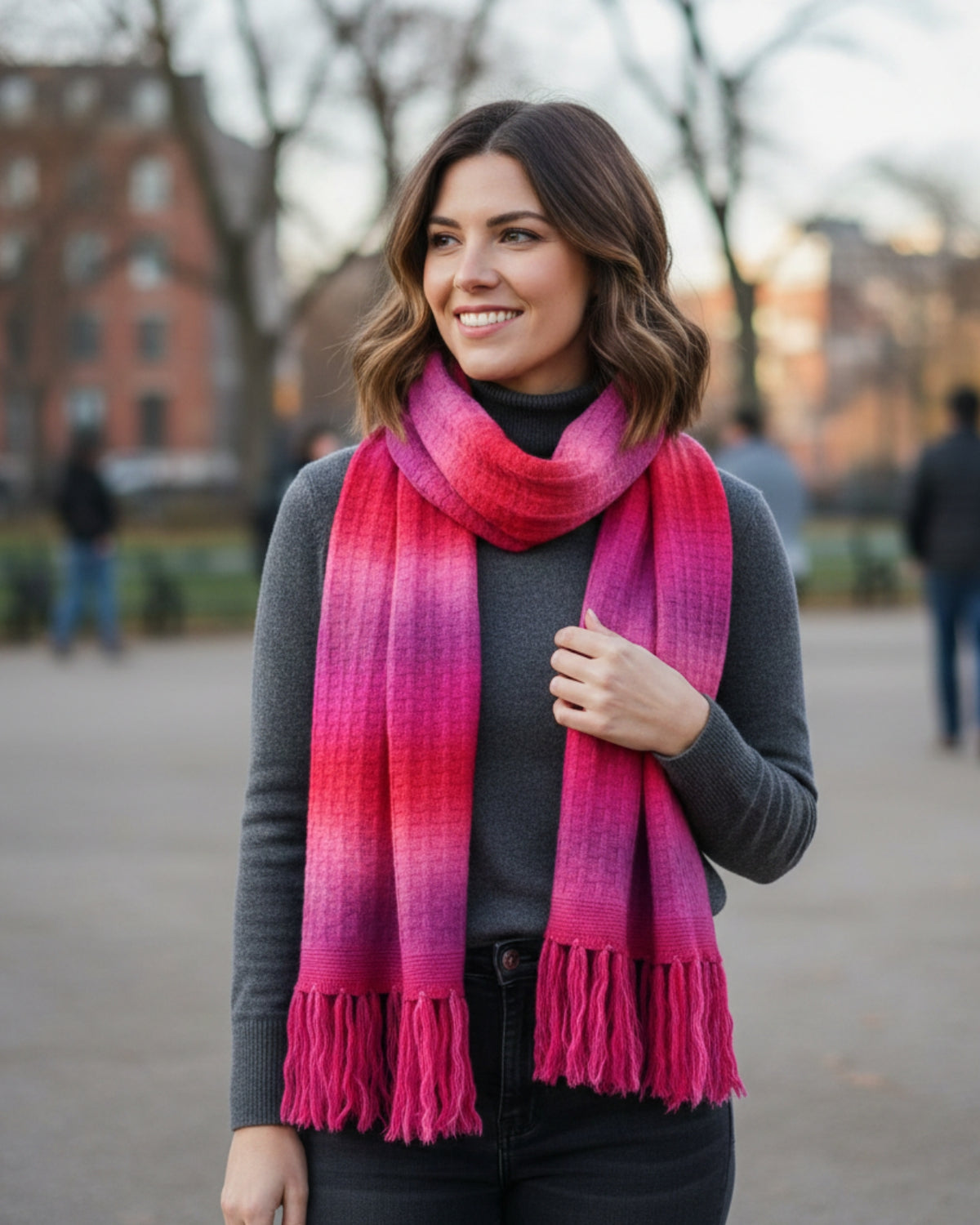 Ombre Woollen Stole For Women