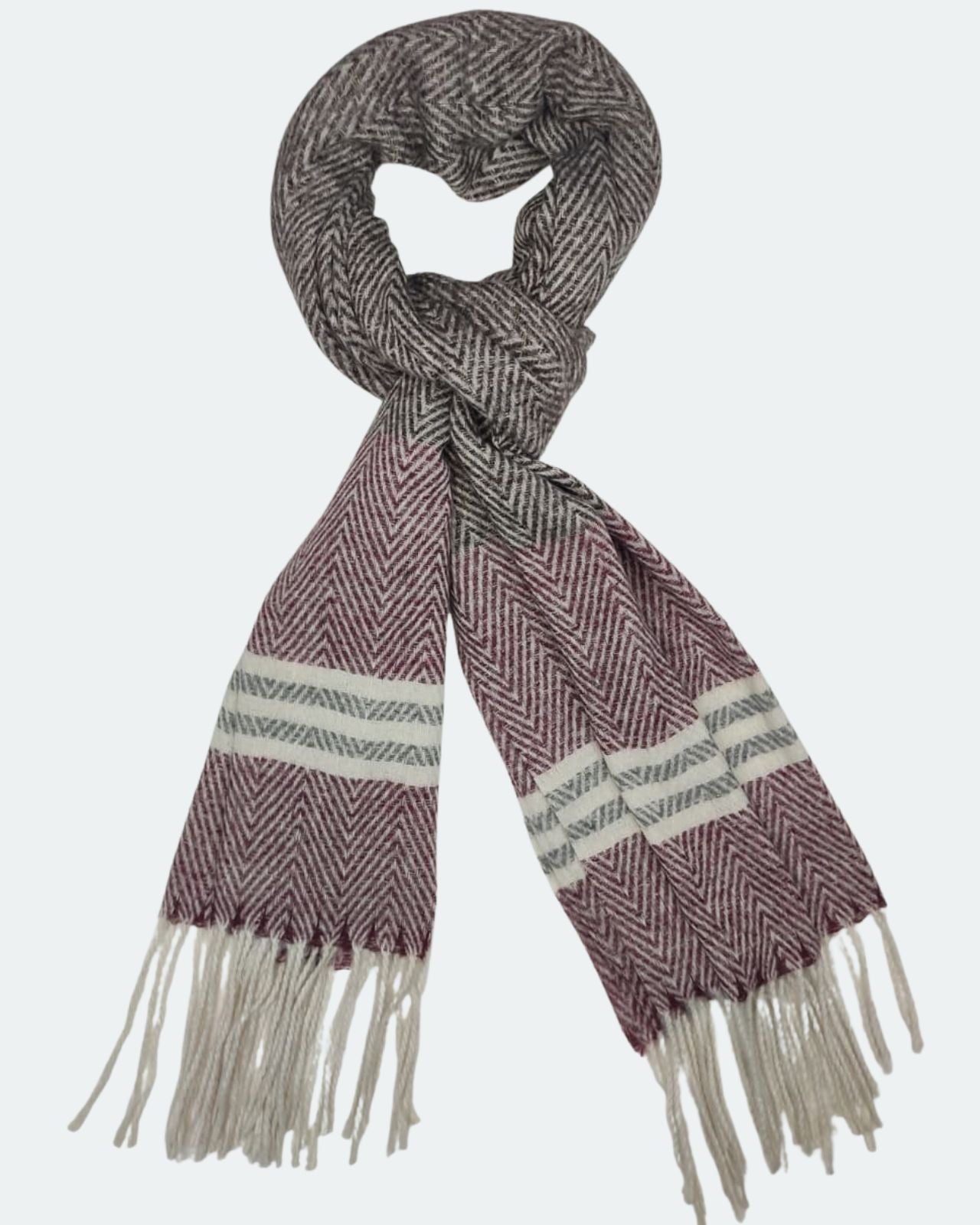 Warm Chevron Weave Winter Stole