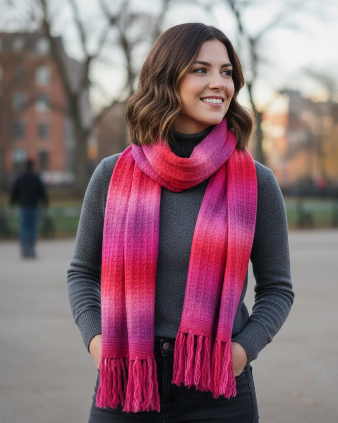 Ombre Woollen Stole For Women