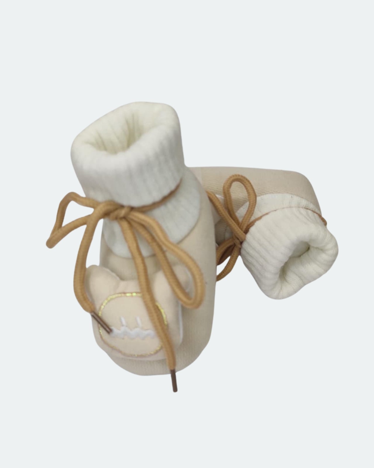 Soft Woolen Infant Booties with Laces