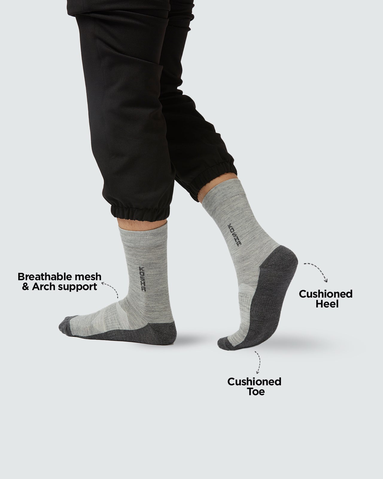 Men's Merino Wool Cushioned Technical Socks