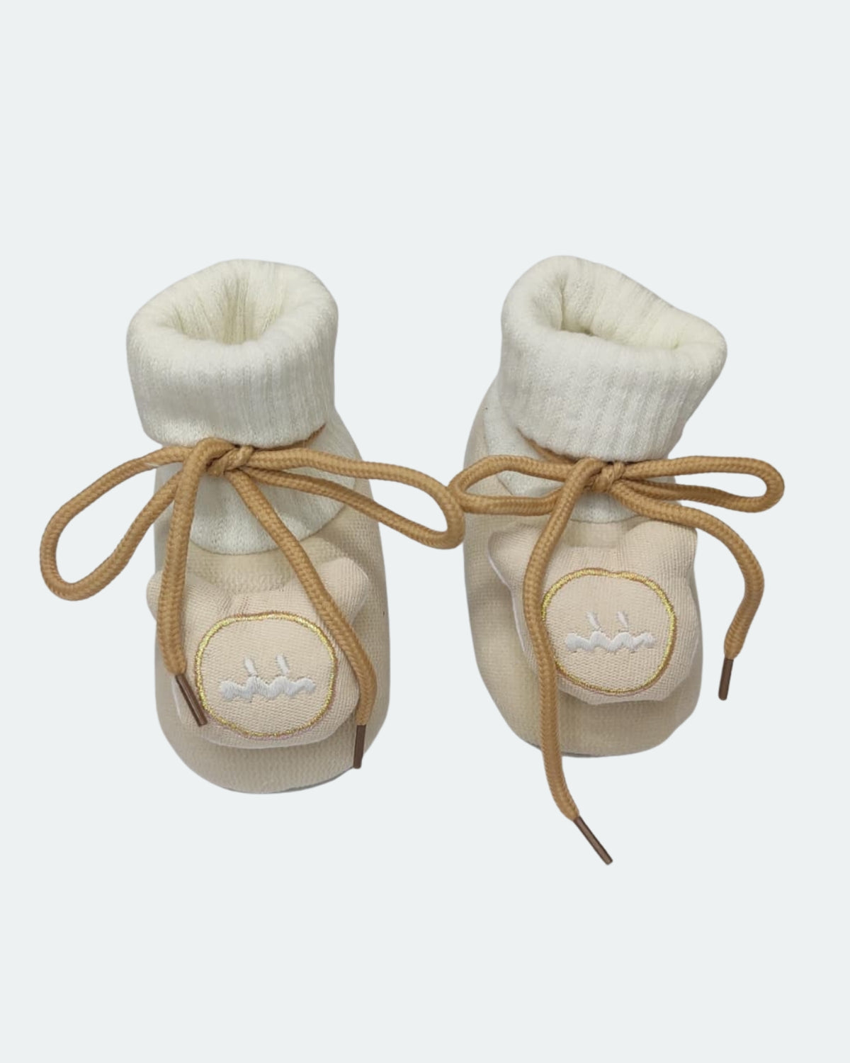 Soft Woolen Infant Booties with Laces