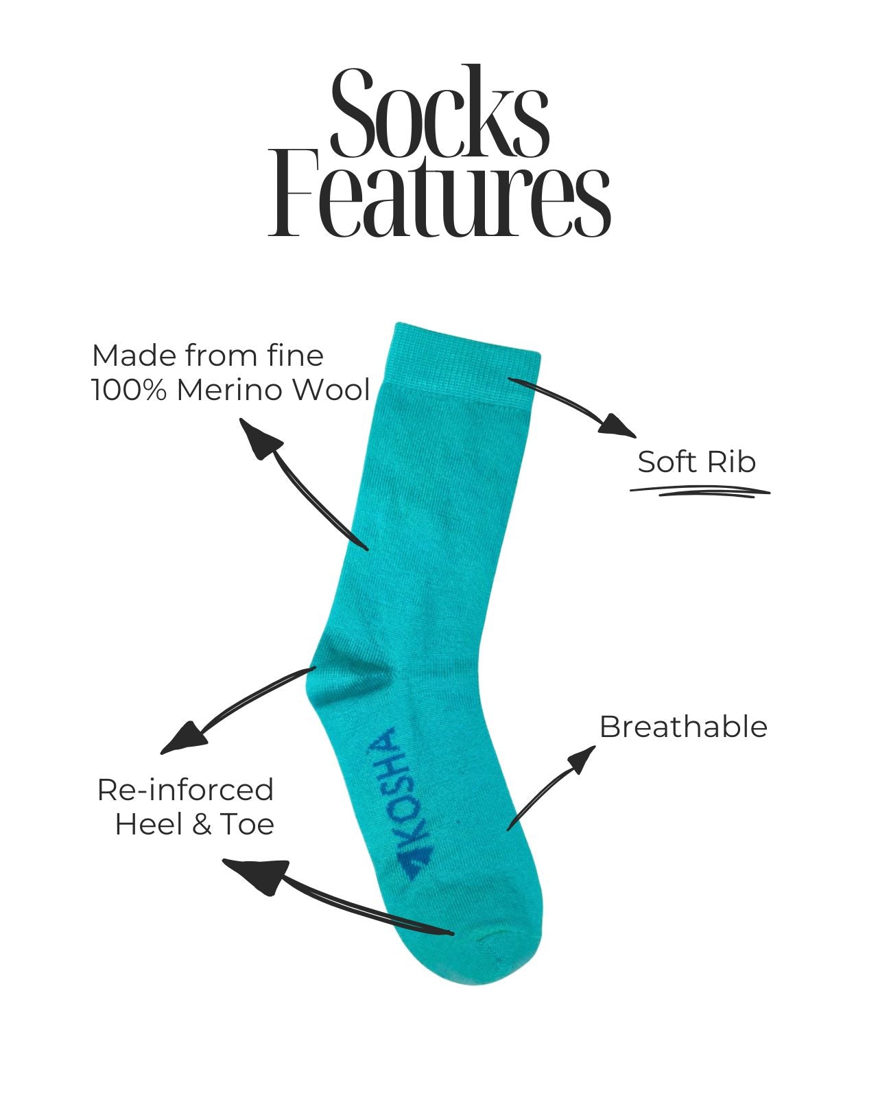 Women's Classic Merino Wool Crew Length Socks