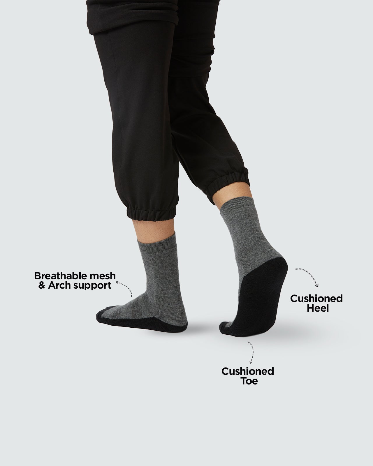 Men's Merino Wool Cushioned Technical Socks