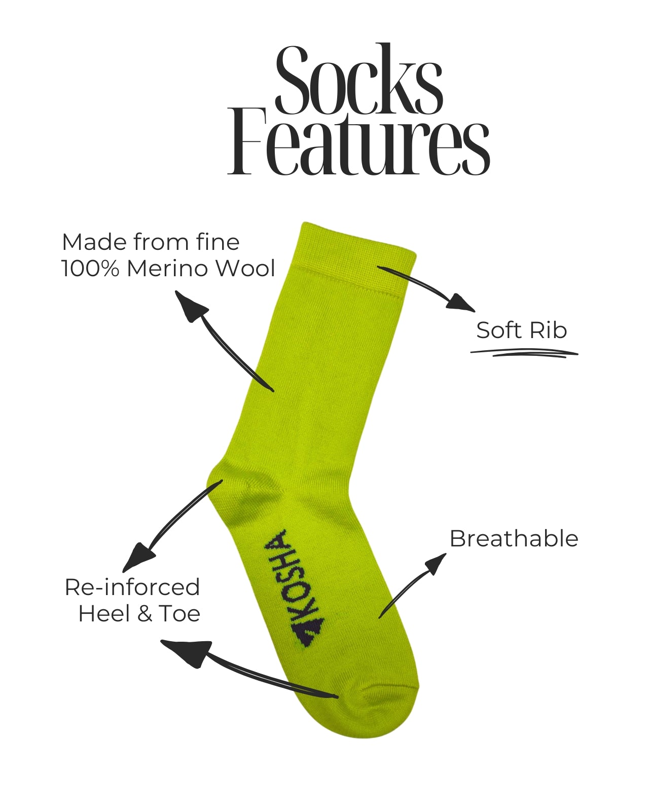 Women's Classic Merino Wool Crew Length Socks