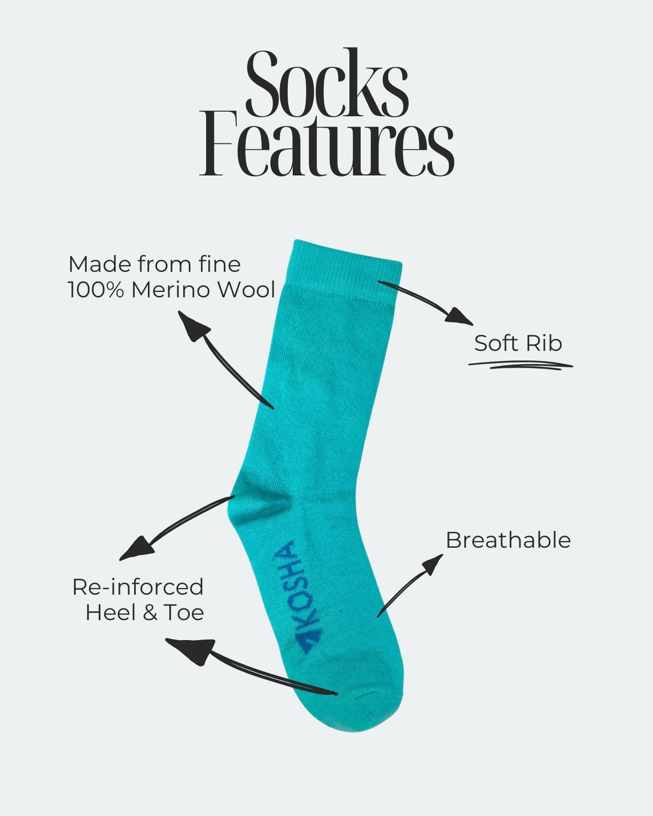 Women's Classic Merino Wool Crew Length Socks