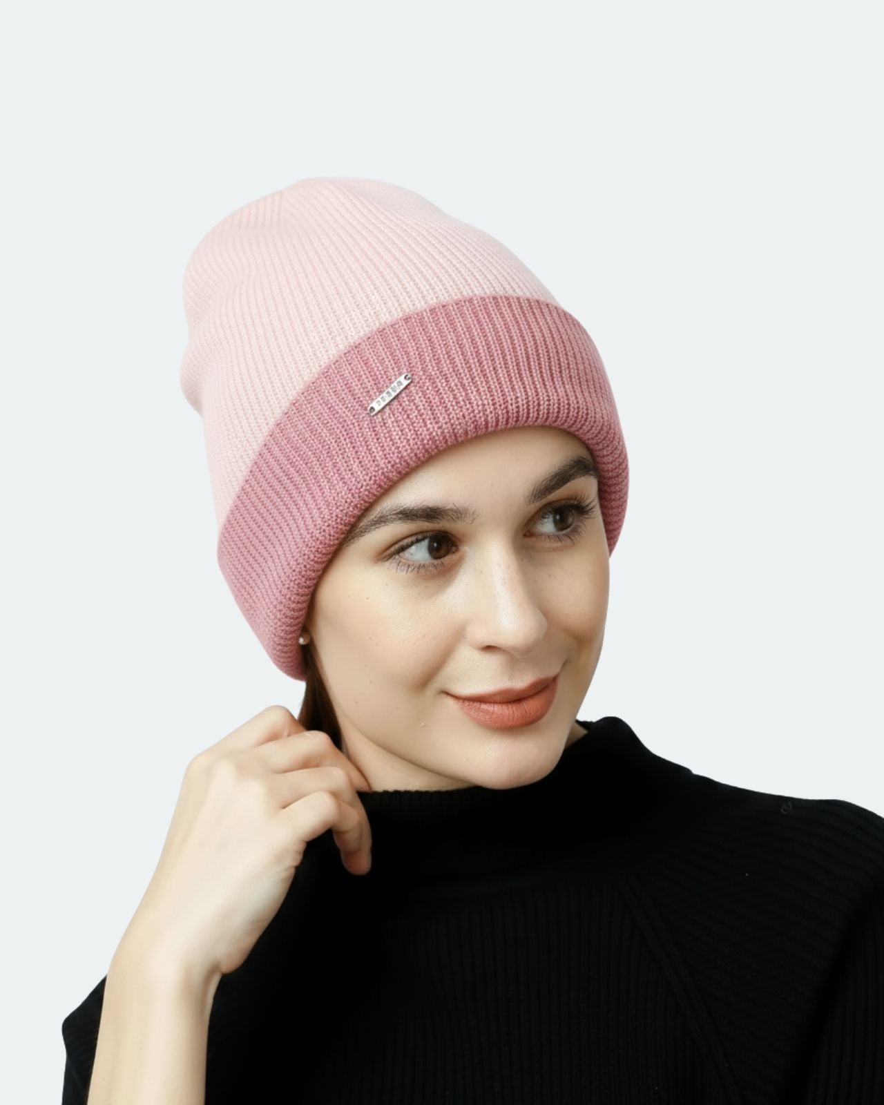 Wool Blend Reversible Beanie For Women