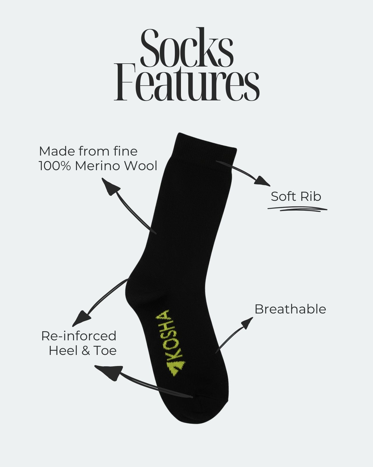 Women's Classic Merino Wool Crew Length Socks