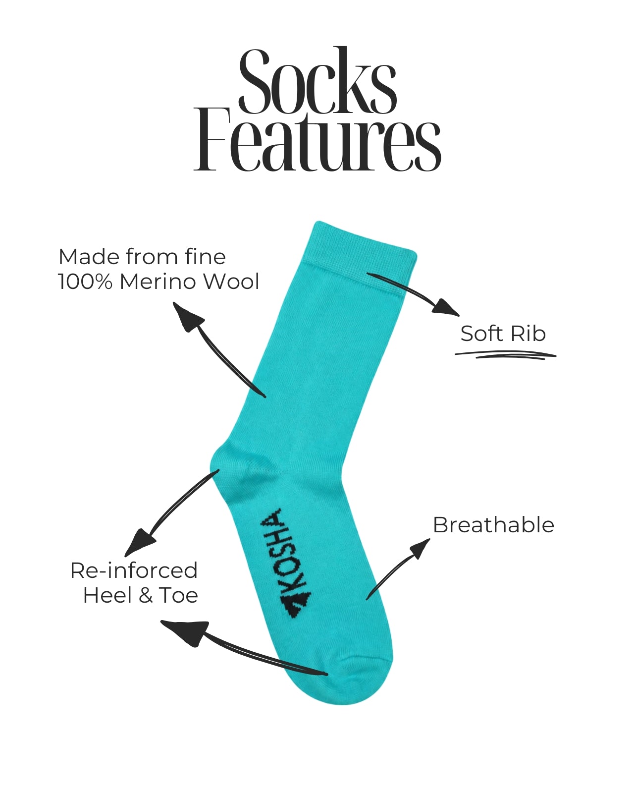Women's Classic Merino Wool Crew Length Socks