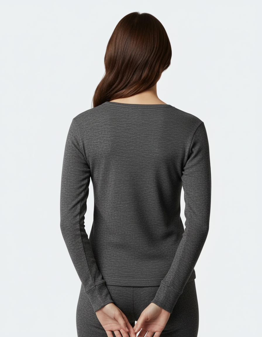 Woolmark Full Sleeves High Neck Thermal Top For Women