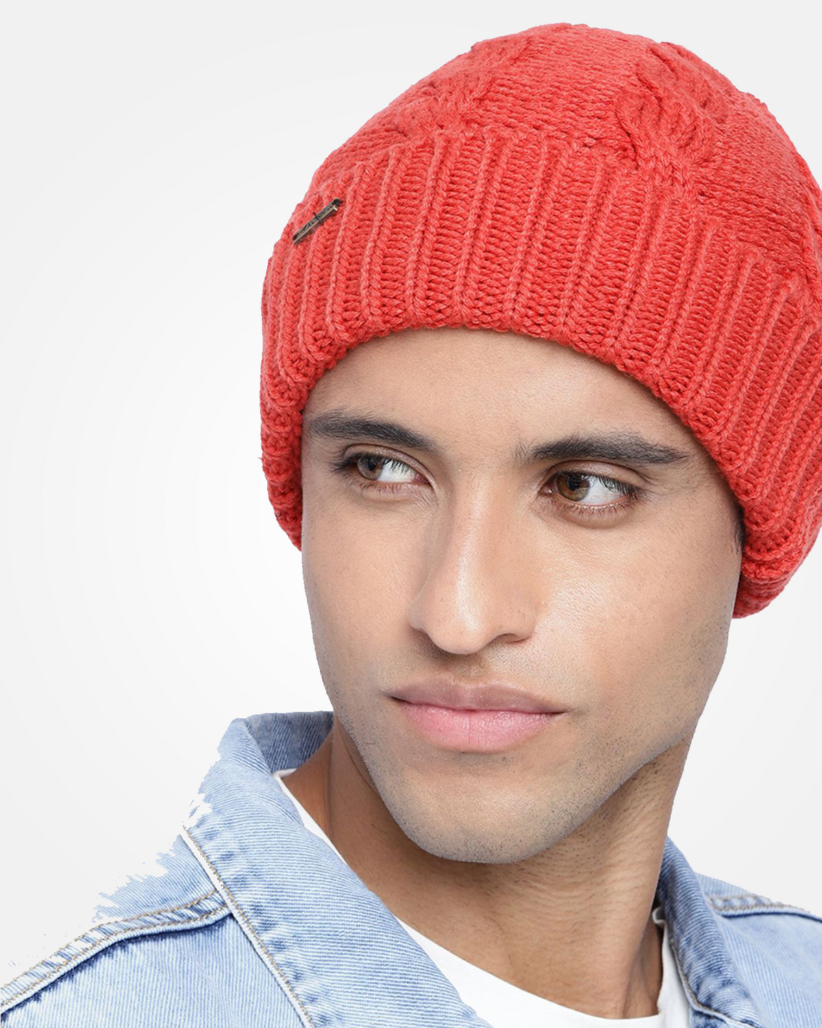 Acrylic Wool Cable Knit Winter Beanie For Men