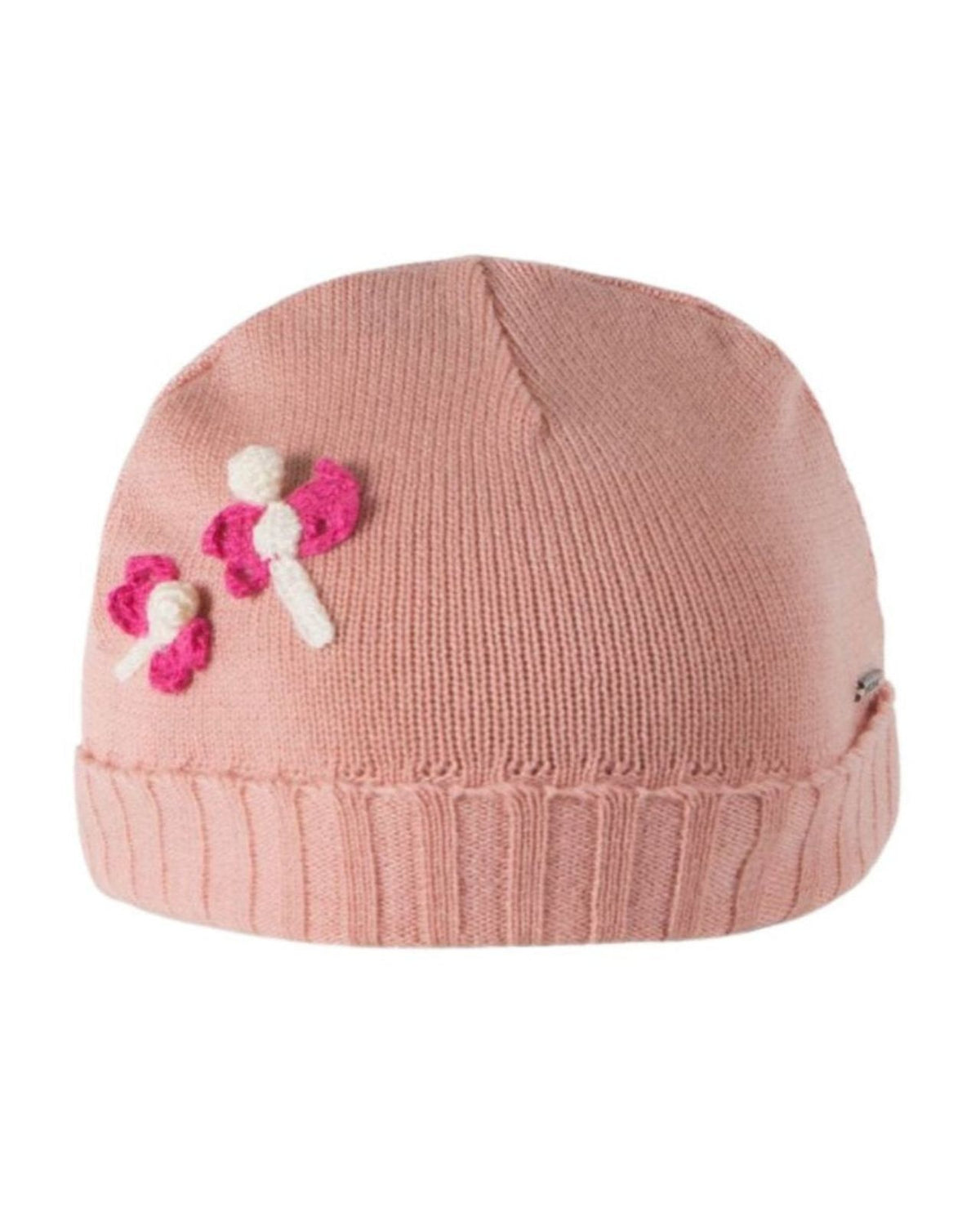 Acrylic Wool Animal Applique Cap For Girls