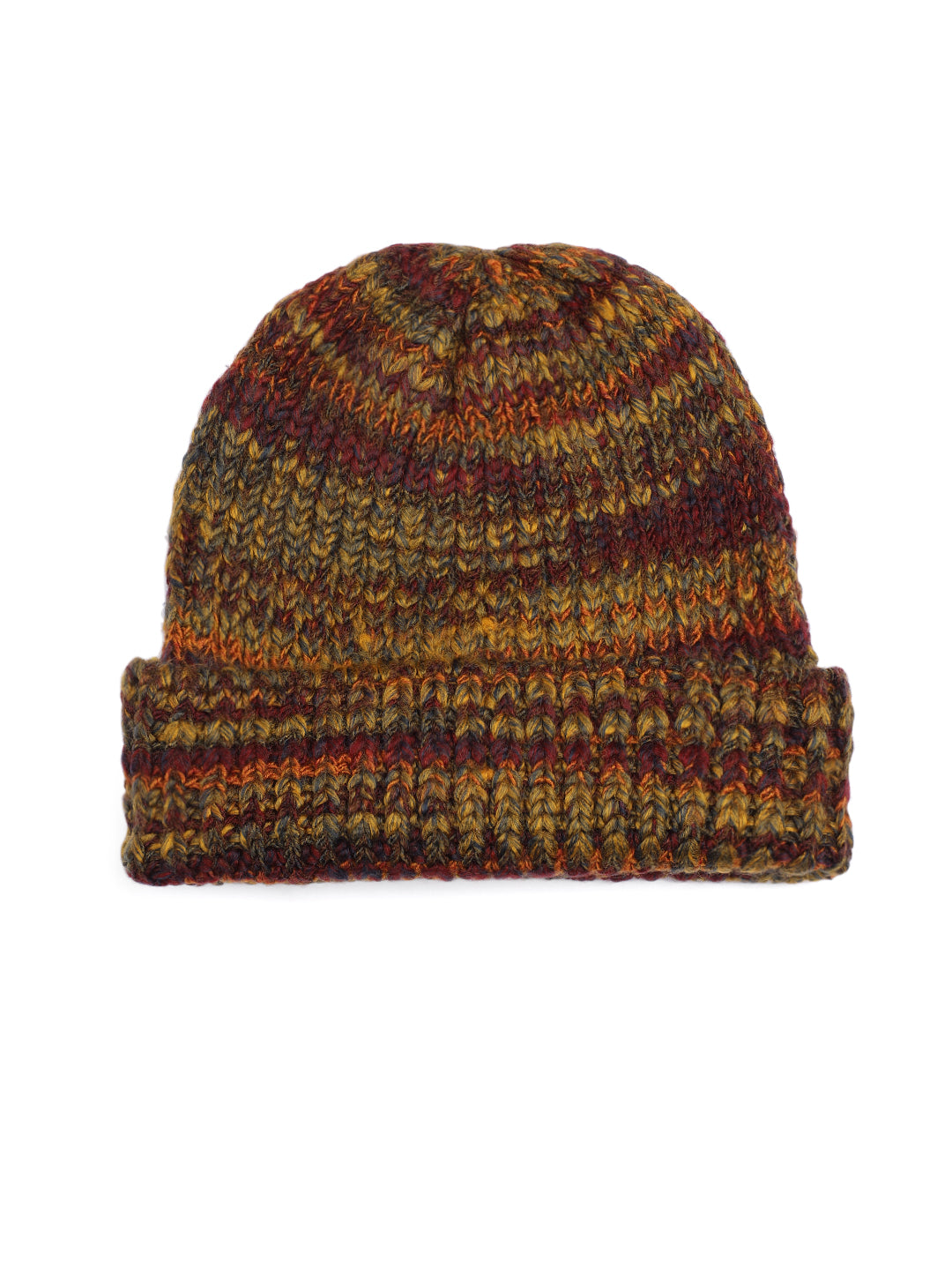 Wool Blend Multicolored Winter Beanie For Women