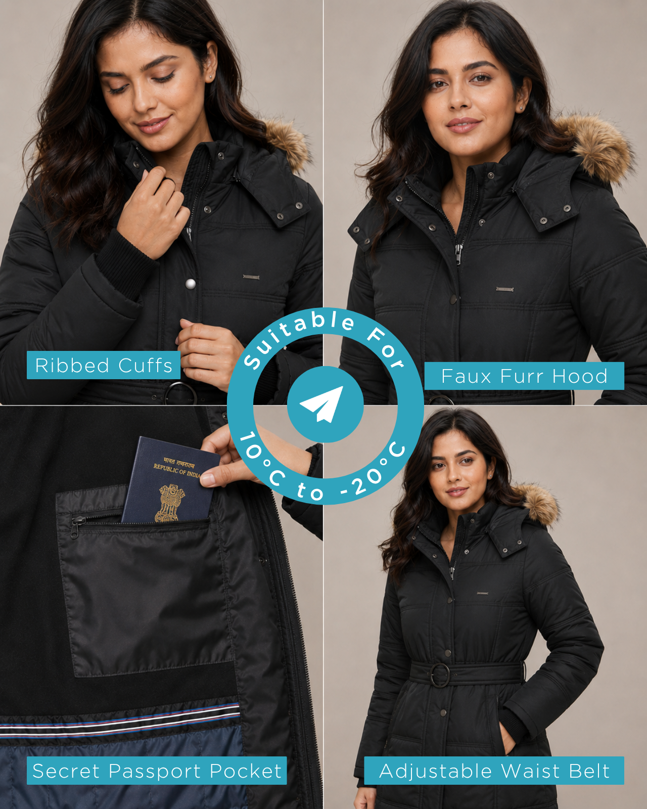 Alaskan Parka Jacket For Women - Slim Fit
