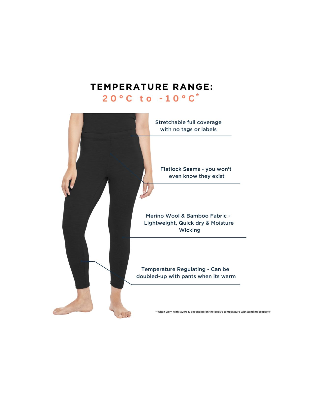 Women's Thermal Leggings | Merino Wool + Bamboo