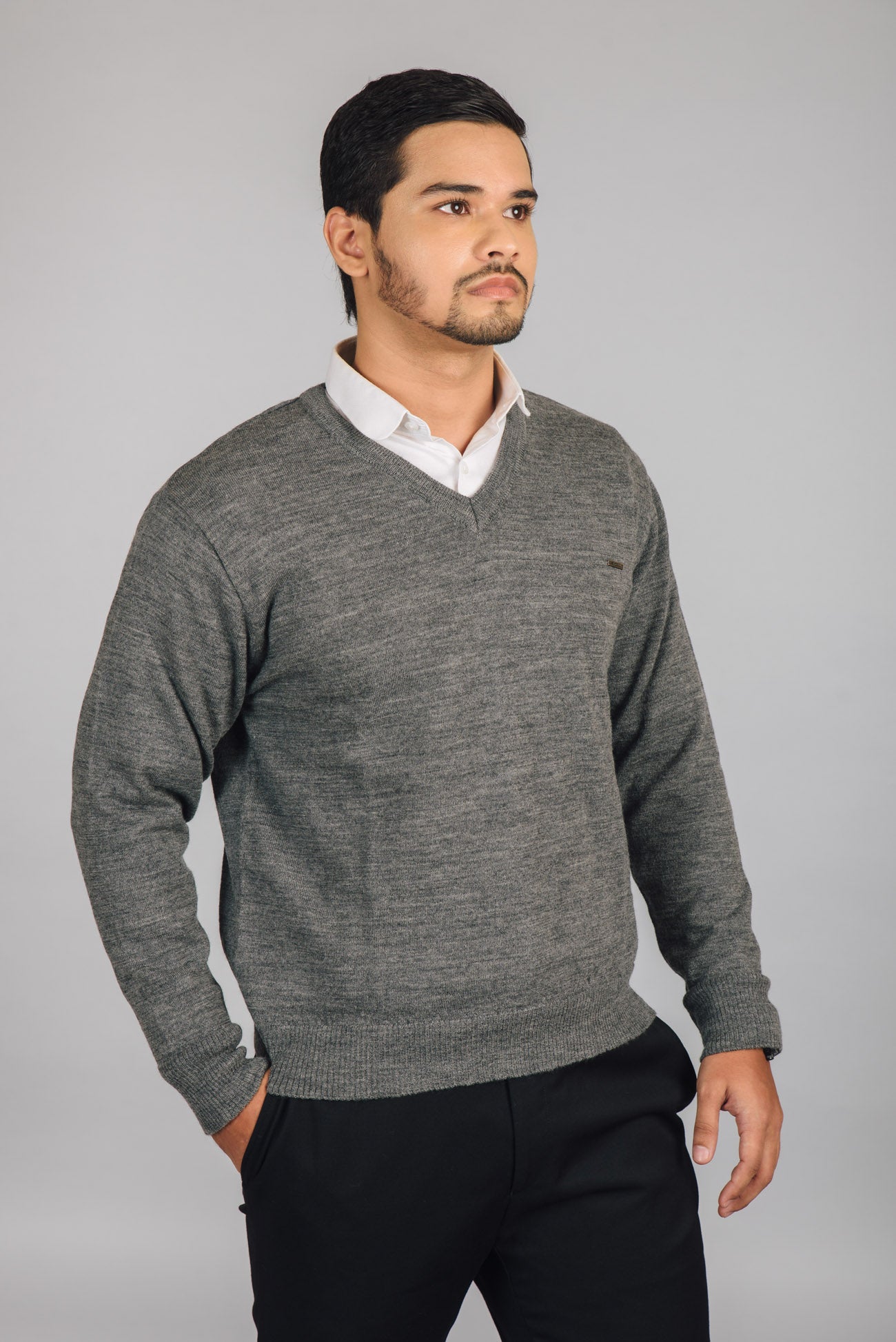 Merino Wool Monte Carlo V-Neck Pullover For Men