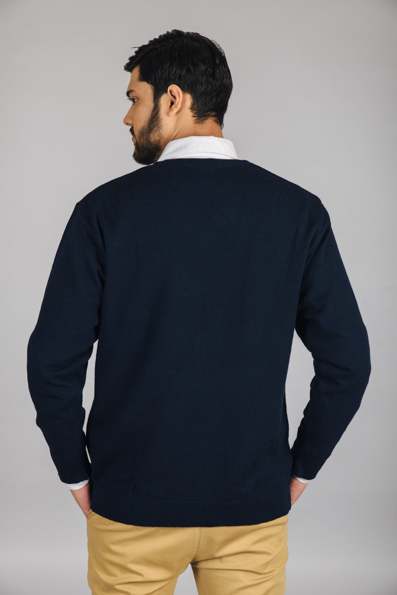 Merino Wool Monte Carlo V-Neck Pullover For Men