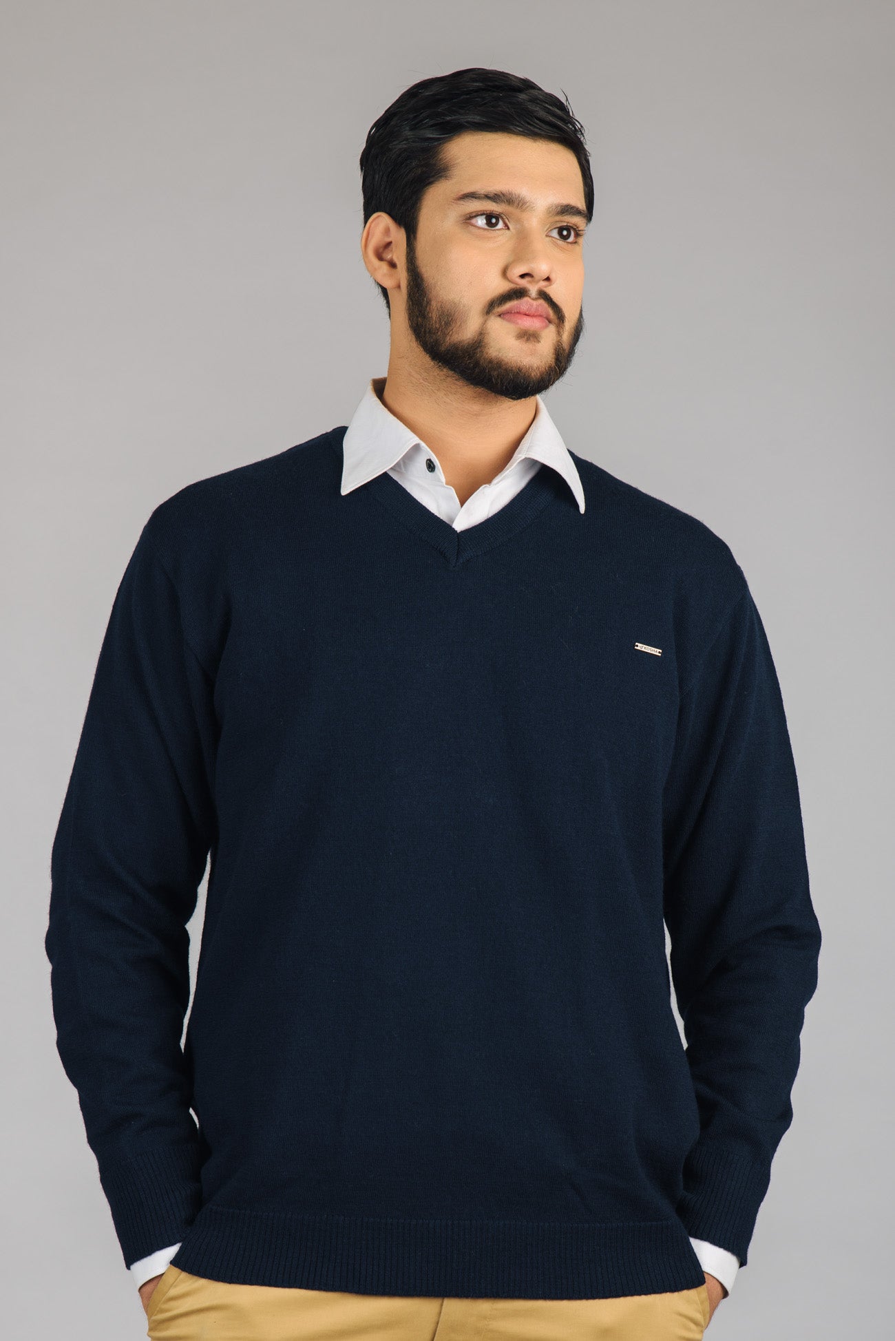 Merino Wool Monte Carlo V-Neck Pullover For Men