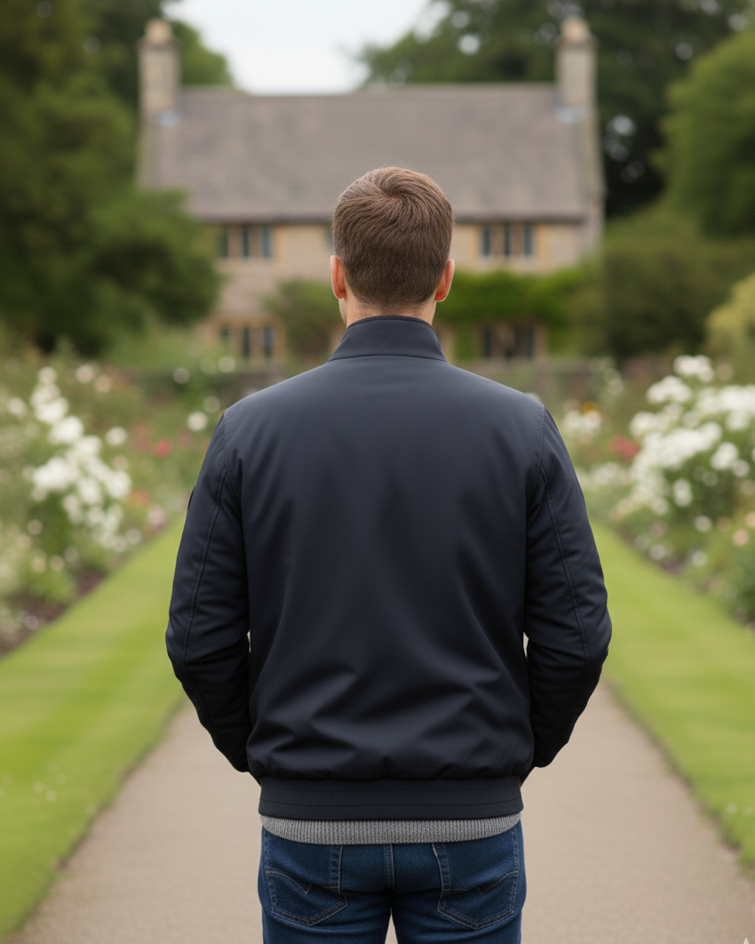 Men’s Plus Size Reversible Bomber Jacket