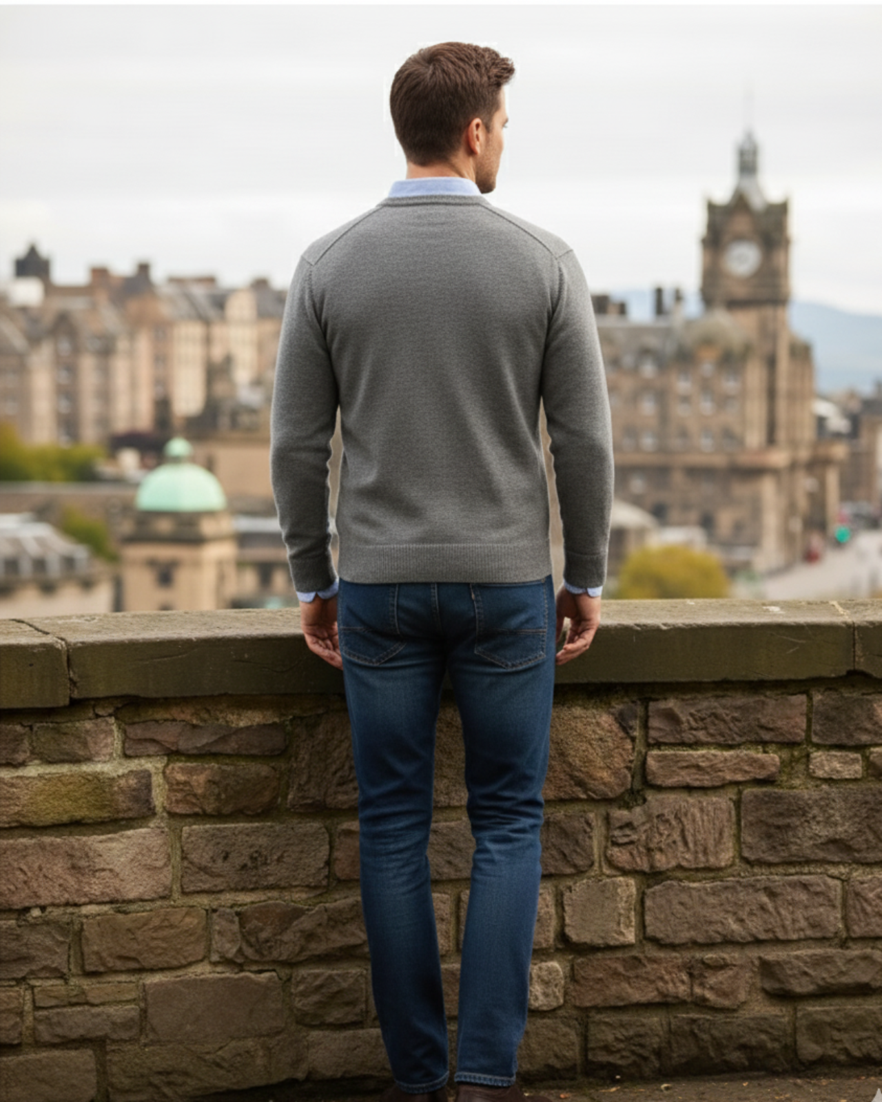 Merino Wool Monte Carlo V-Neck Pullover For Men