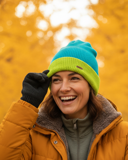 Wool Blend Reversible Beanie For Women