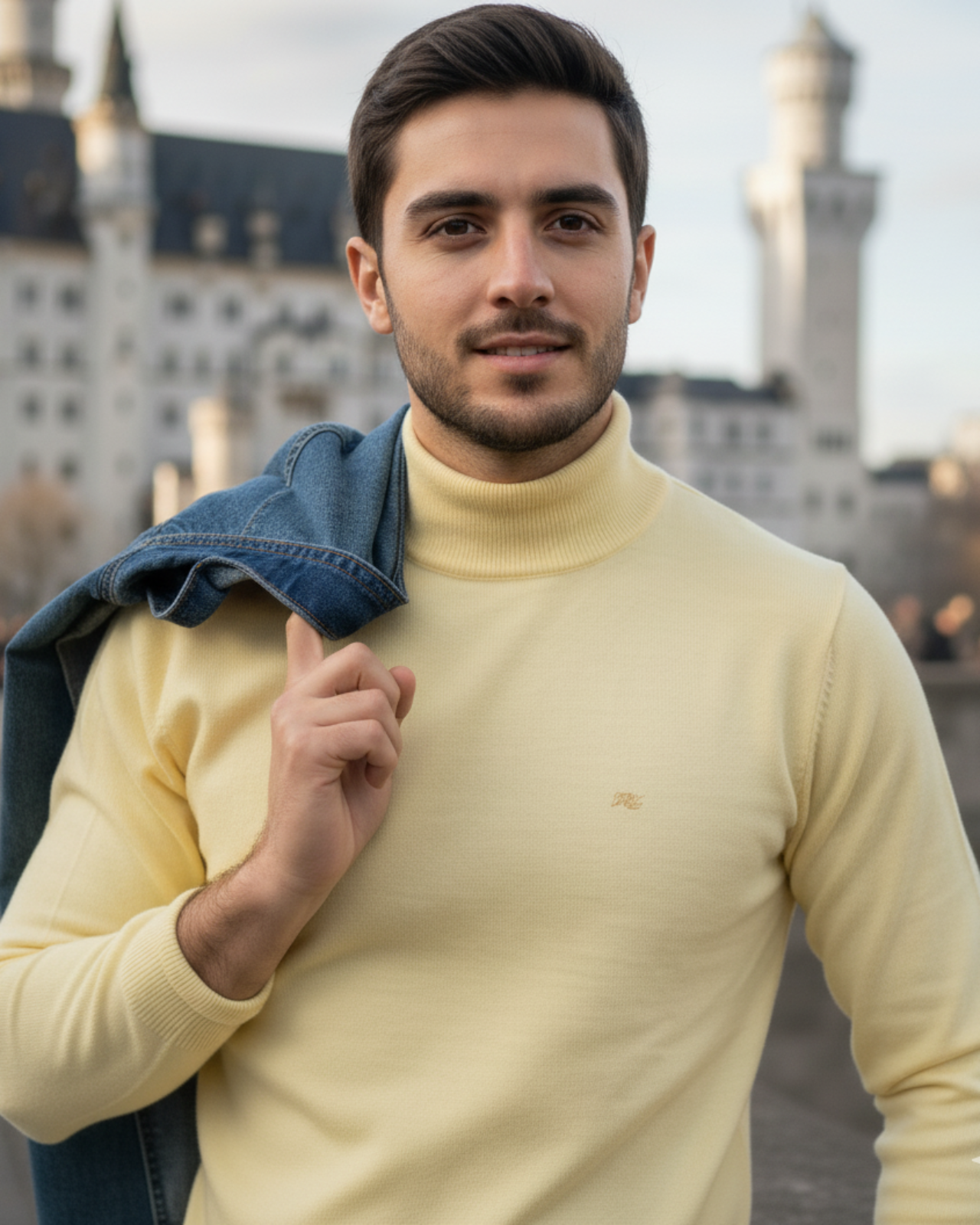 Classic Sunshine Monte Carlo Turtle Neck Sweater For Men