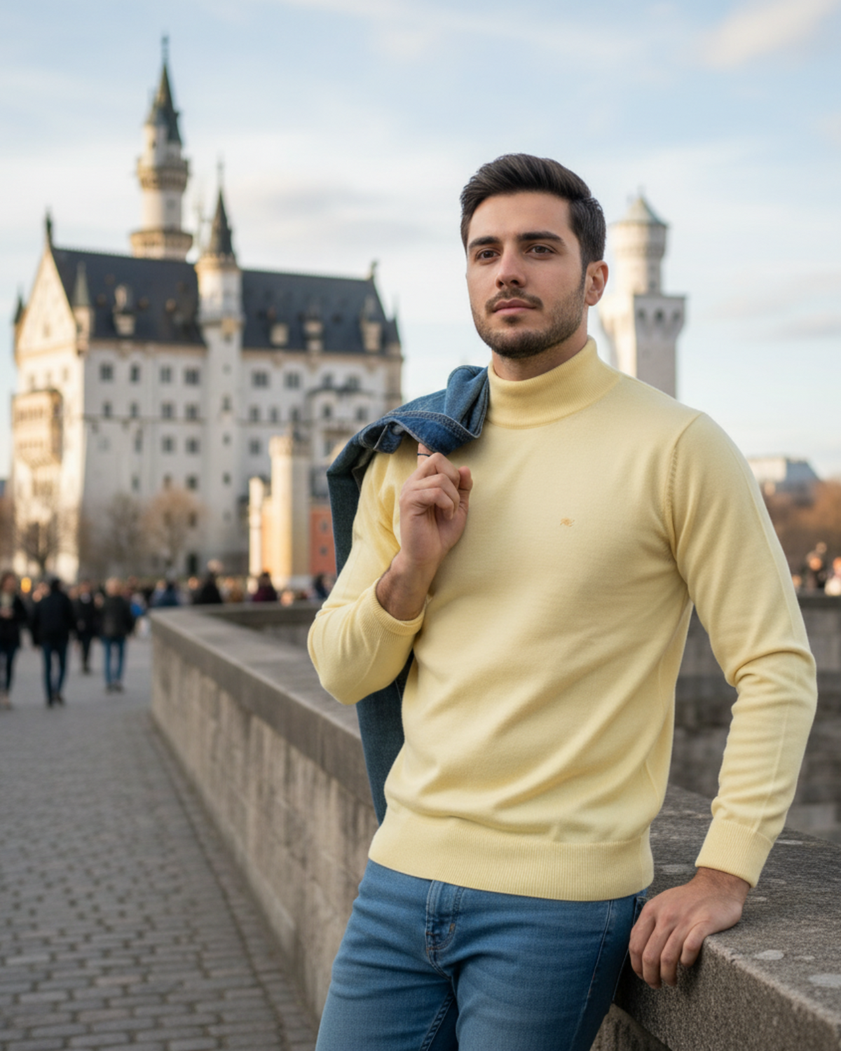 Classic Sunshine Monte Carlo Turtle Neck Sweater For Men