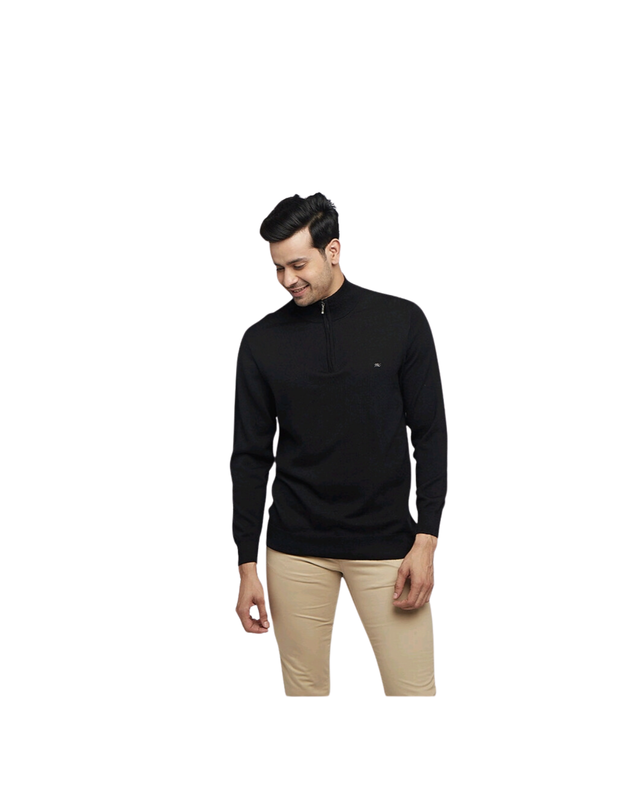 Half Zipper Wool Monte Carlo Pullover Sweater For Men