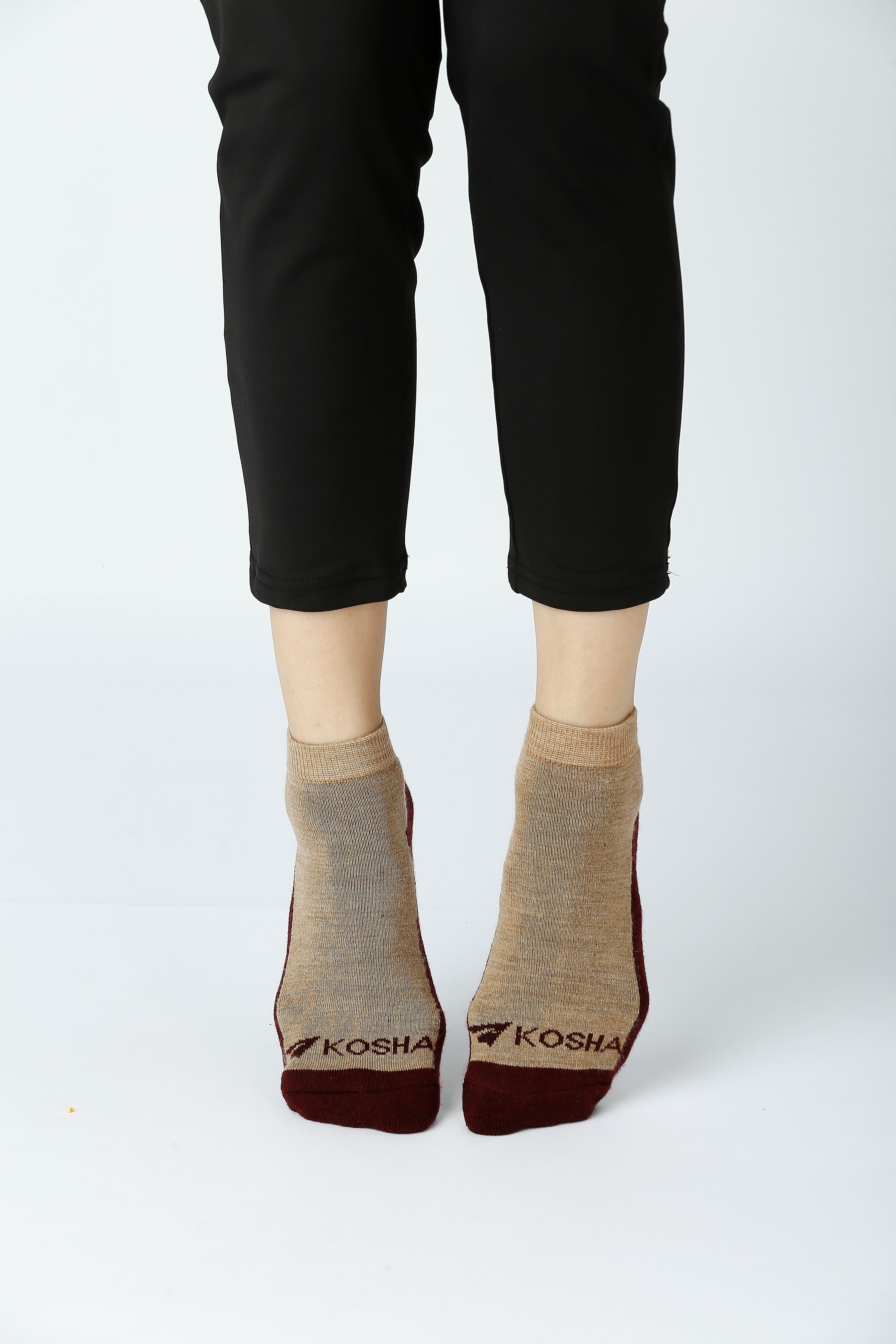 Ankle Length Technical Cushioned Merino Wool Socks For Women