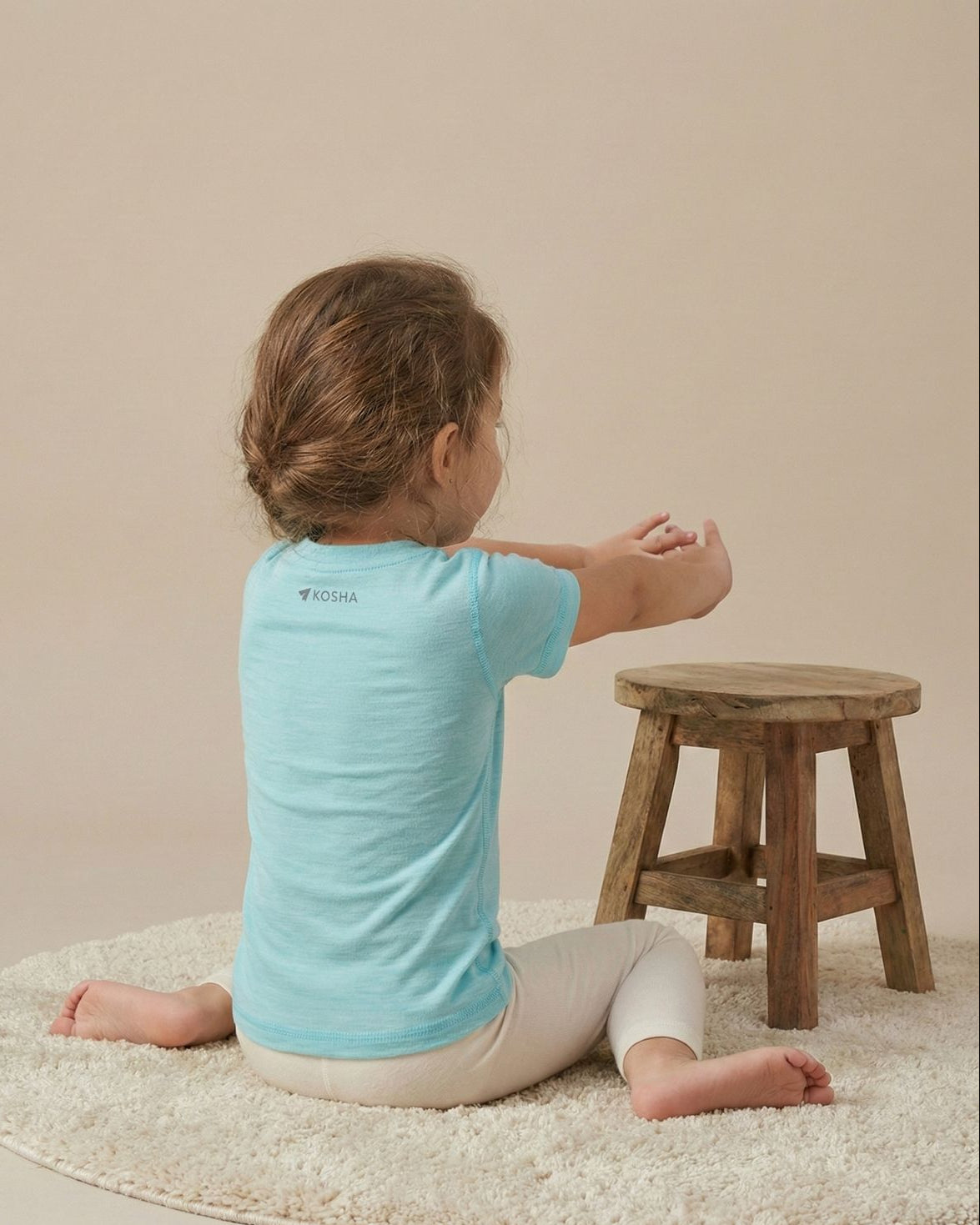Girl's Half Sleeves Thermal | Merino Wool + Bamboo