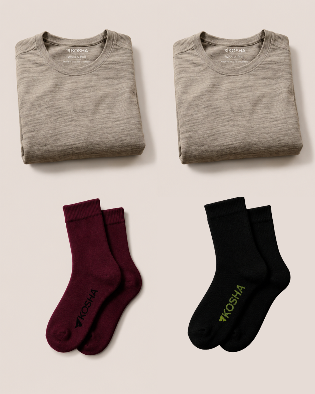 Women's Study Abroad Winter Bundle | 2 Thermal Tops + 2 Pairs of Socks