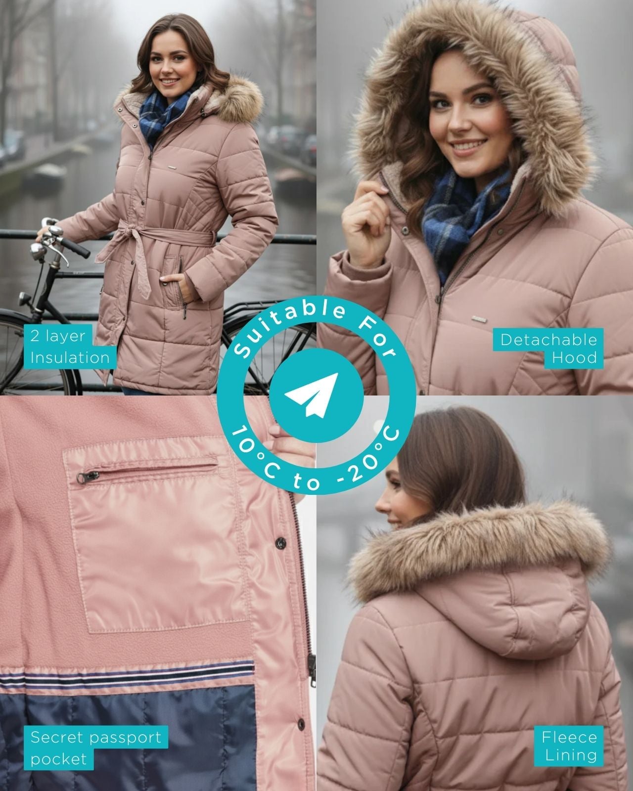 Alaskan Parka Plus Size Jacket For Women - Slim Fit