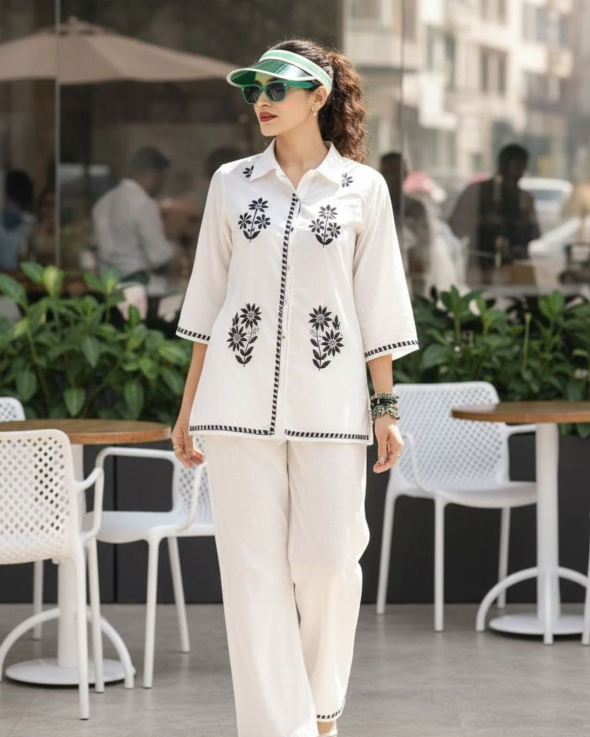 Limca Co-ord Set - A crisp and cool Limca-inspired cotton co-ord set for a coordinated summer outfit.