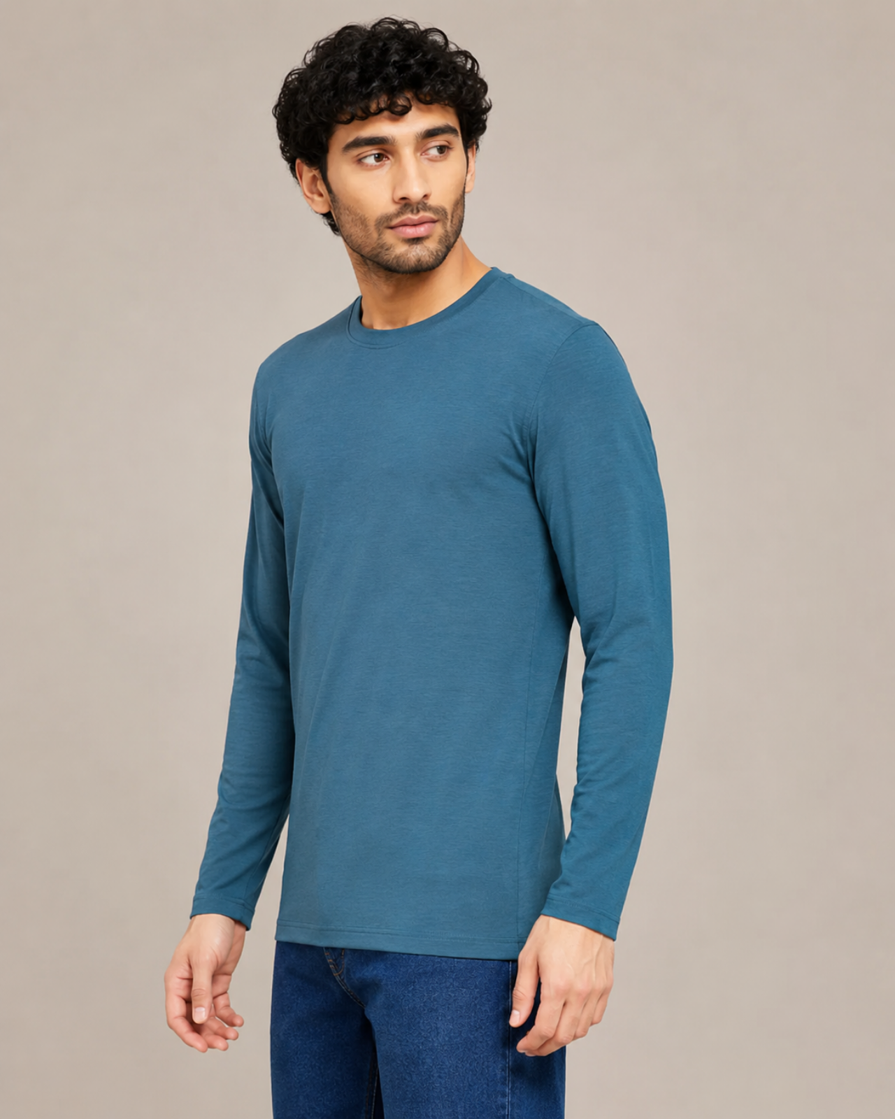 Full Sleeves Thermal | Merino Wool + Bamboo + Polyester For Men's