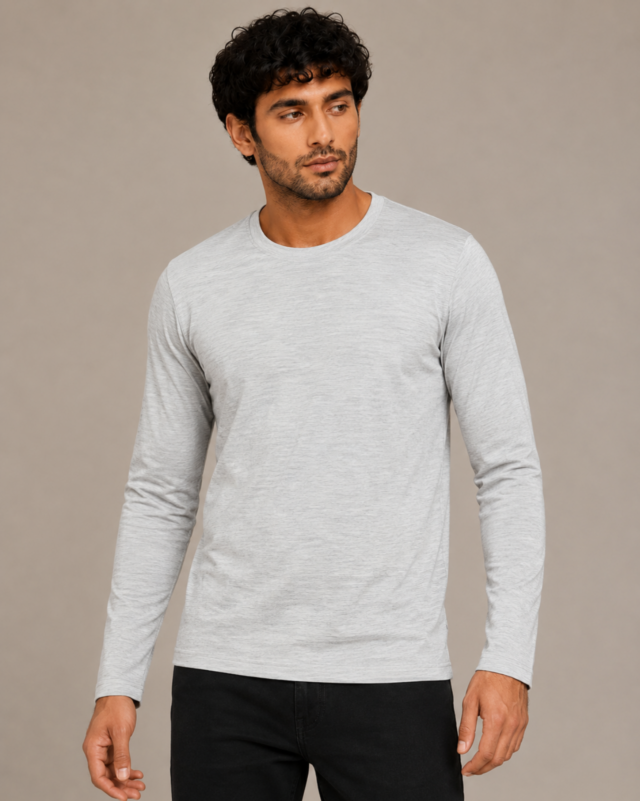 Full Sleeves Thermal | Merino Wool + Bamboo + Polyester For Men's