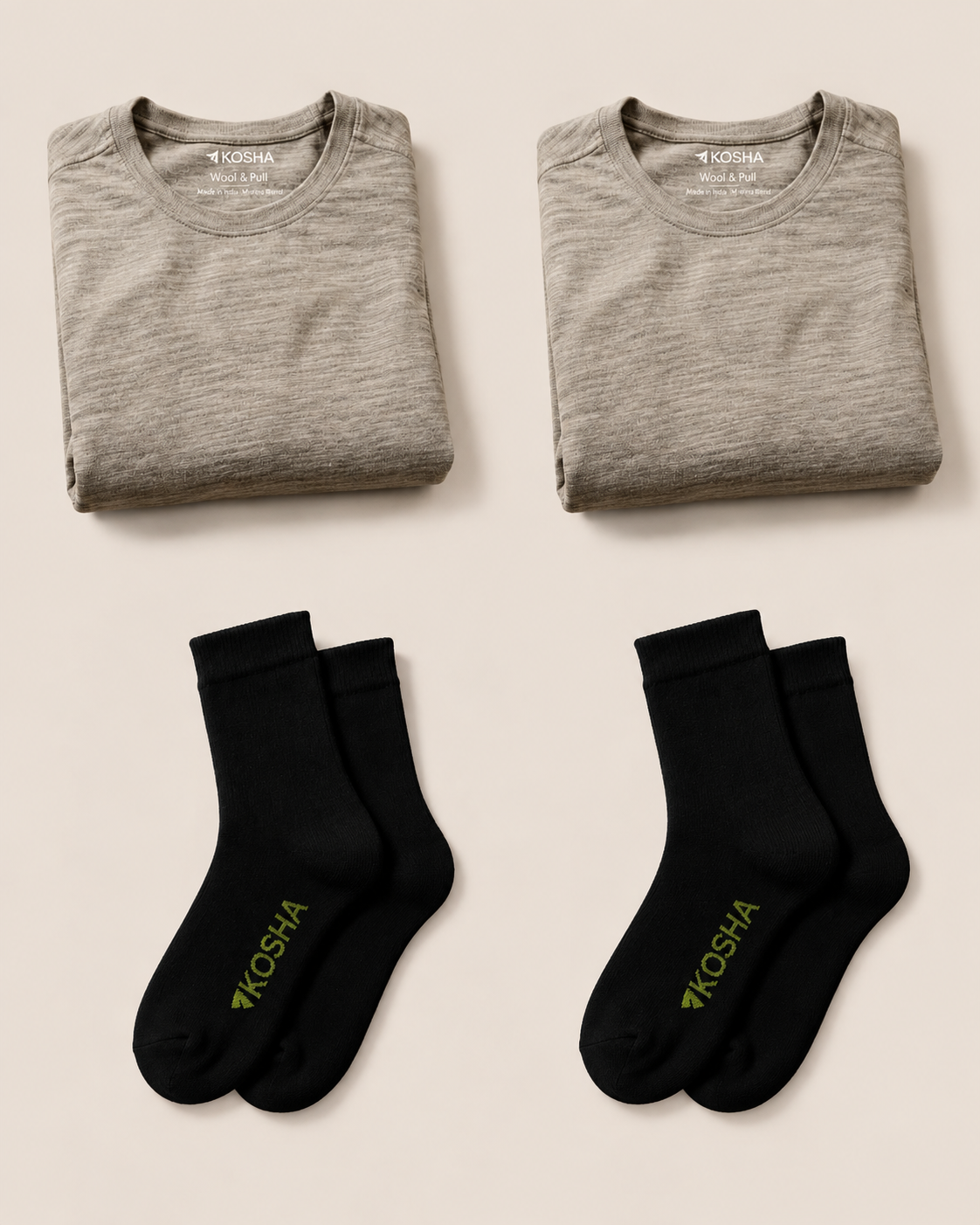 Women's Study Abroad Winter Bundle | 2 Thermal Tops + 2 Pairs of Socks