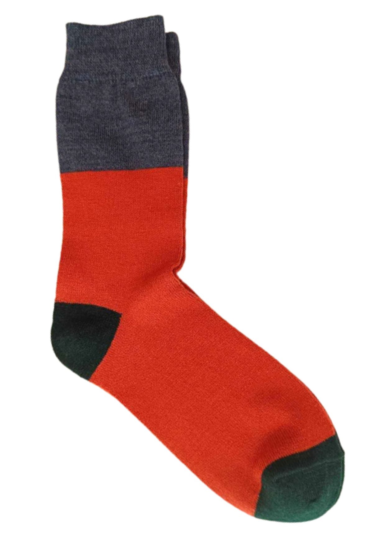 Regular Wool Blend Colorblocked Socks For Men