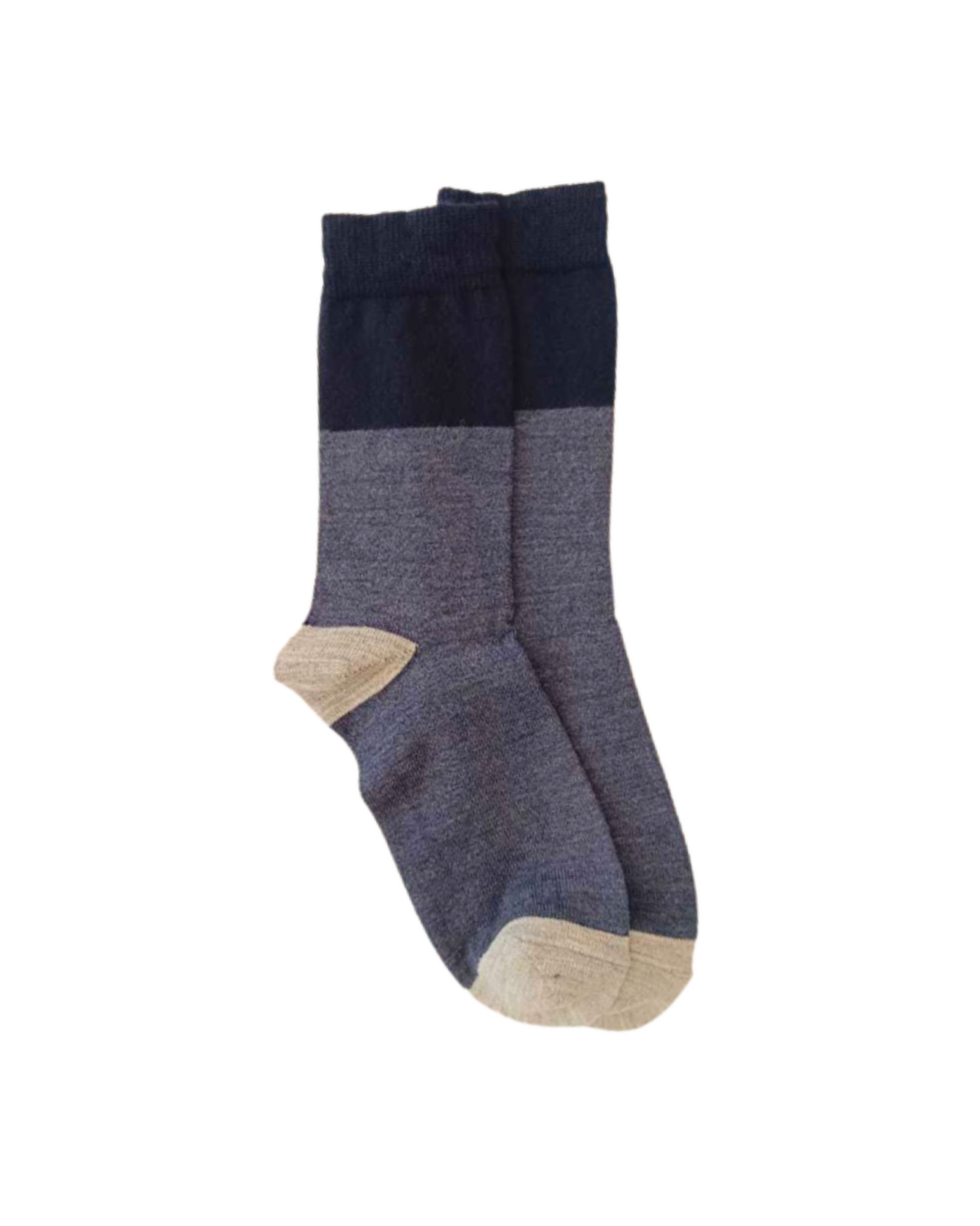 Regular Wool Blend Colorblocked Socks For Men