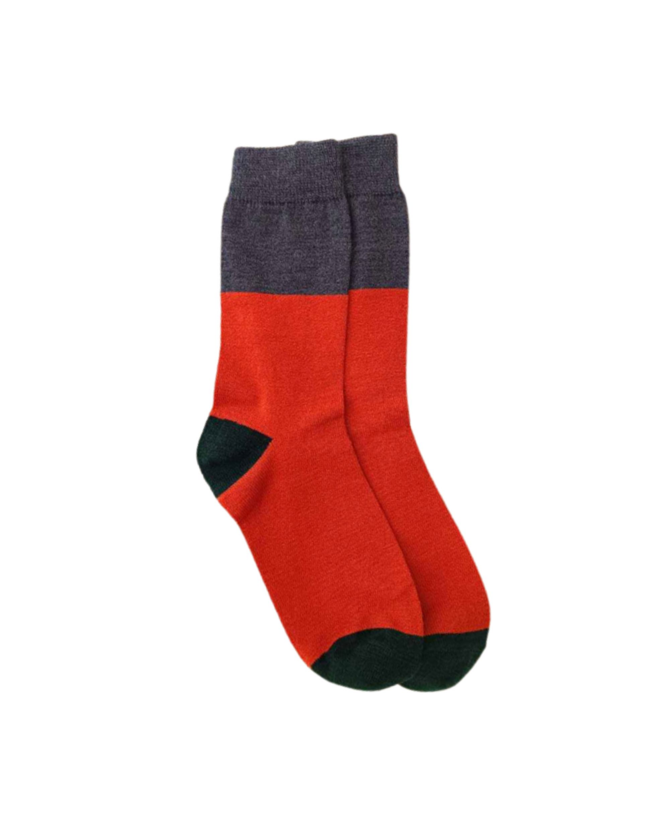 Regular Wool Blend Colorblocked Socks For Men