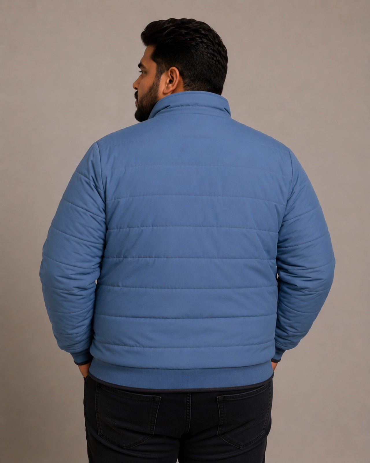Men’s Plus Size Blue Lightweight Jacket