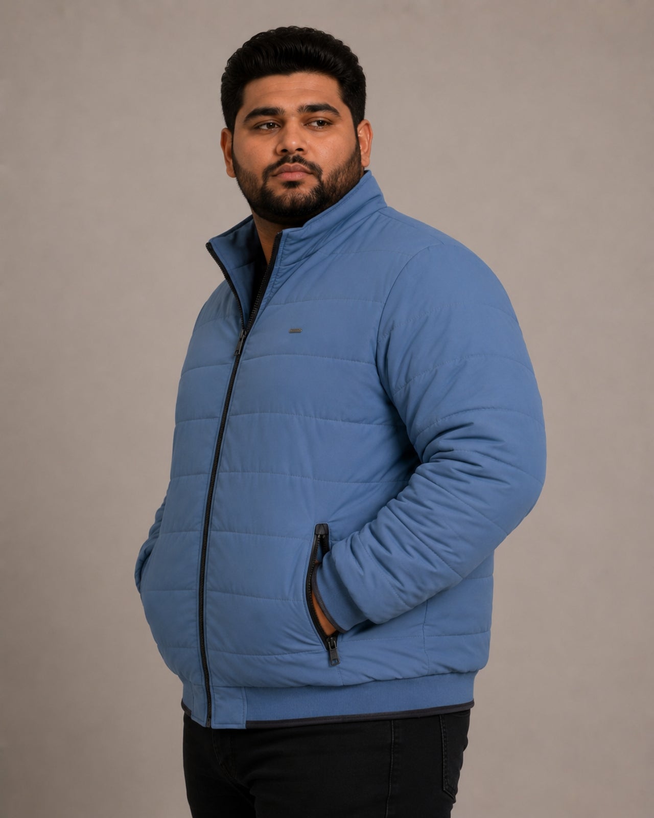 Men’s Plus Size Blue Lightweight Jacket