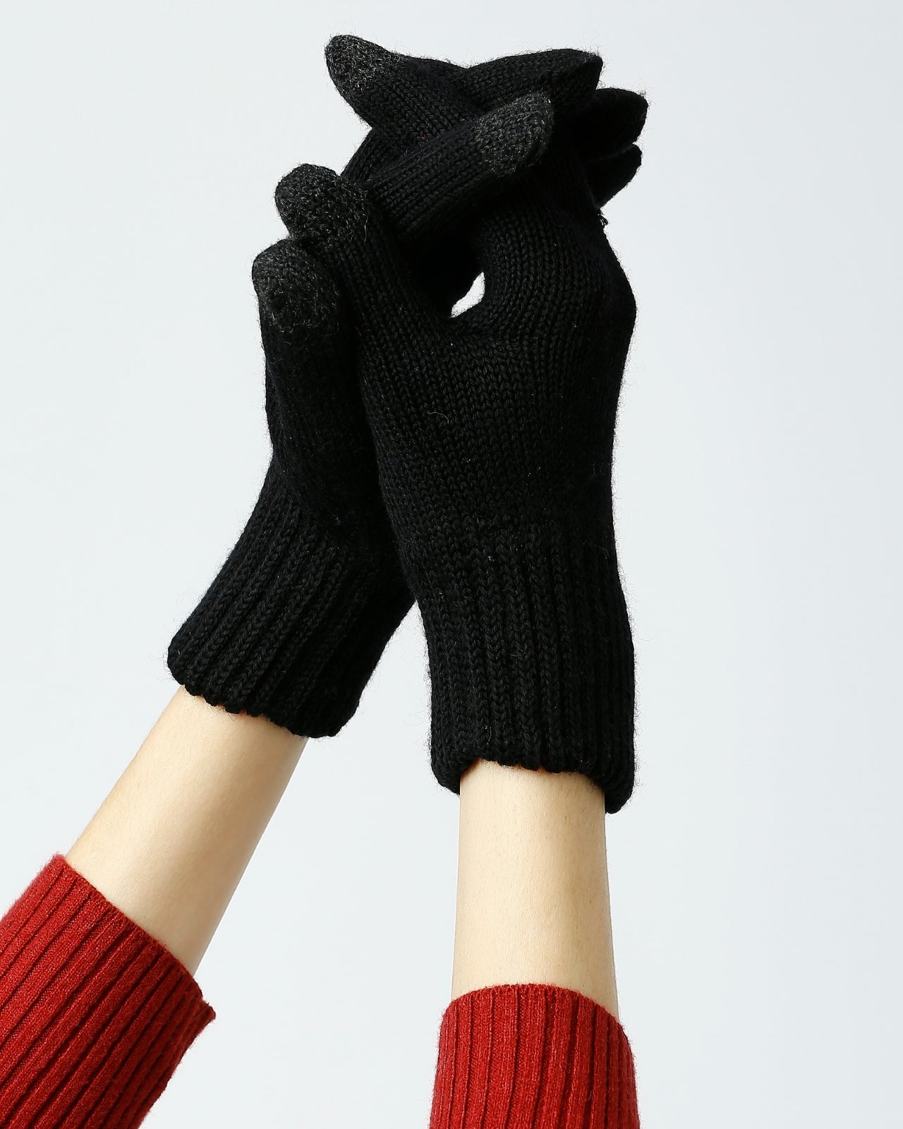 Merino Wool Touch Finger Gloves For Women