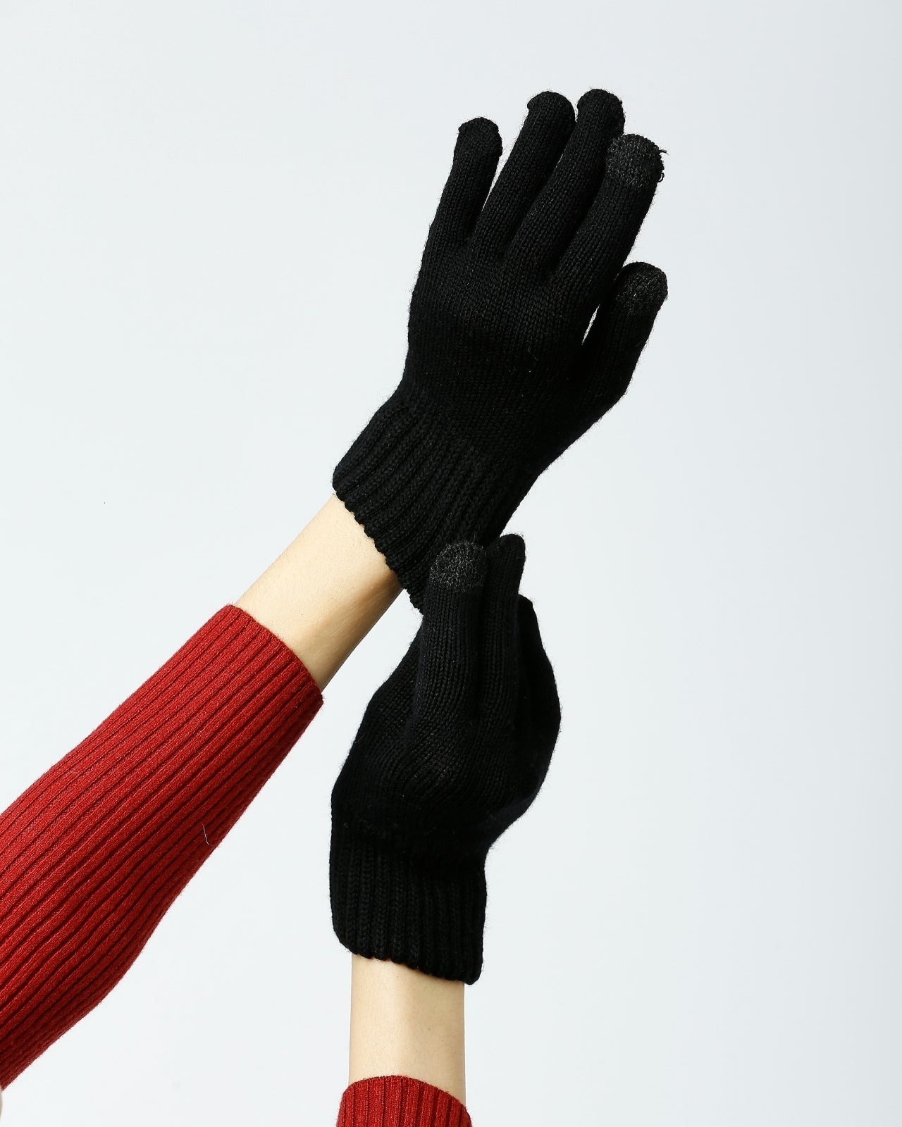 Merino Wool Touch Finger Gloves For Women