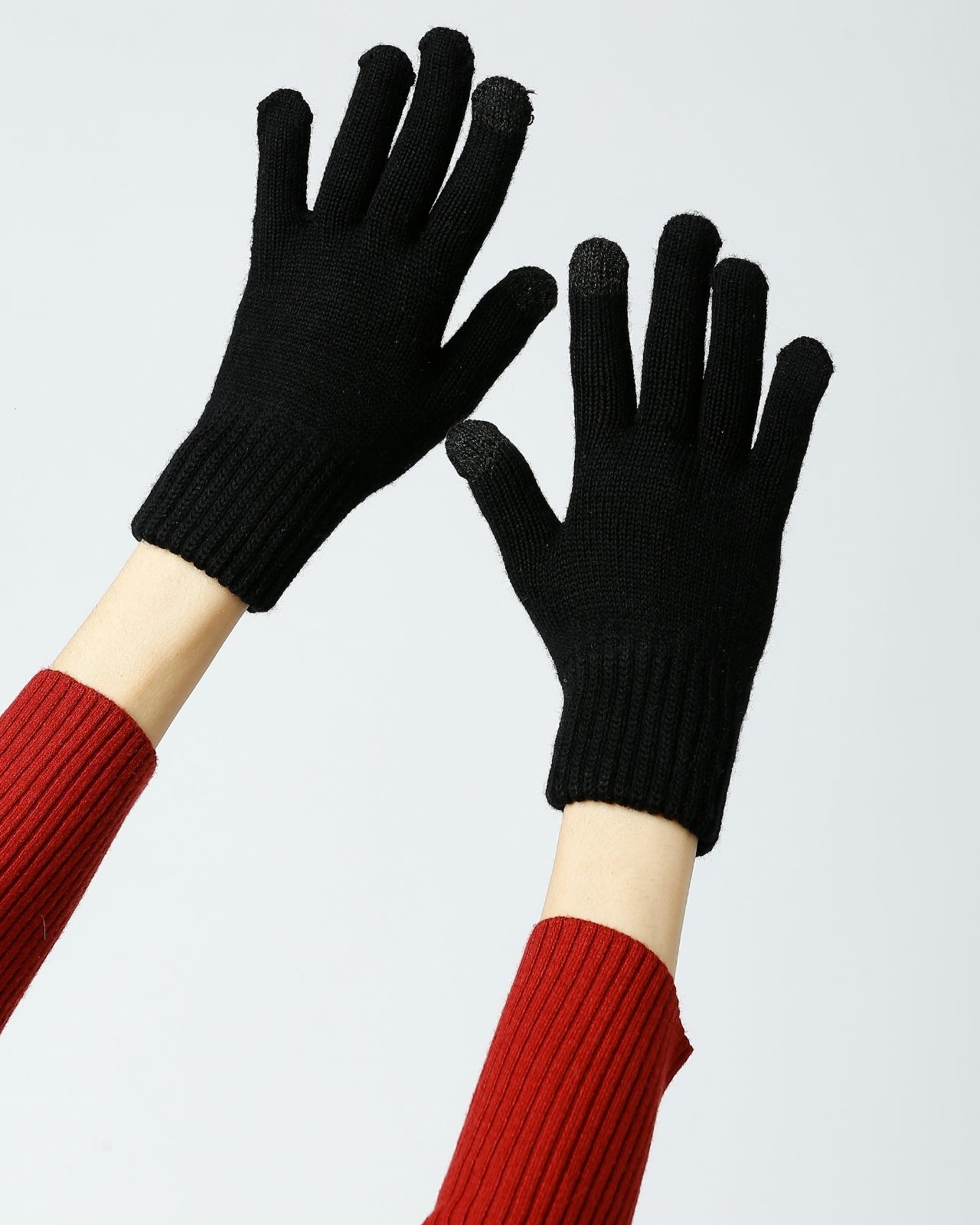 Merino Wool Touch Finger Gloves For Women