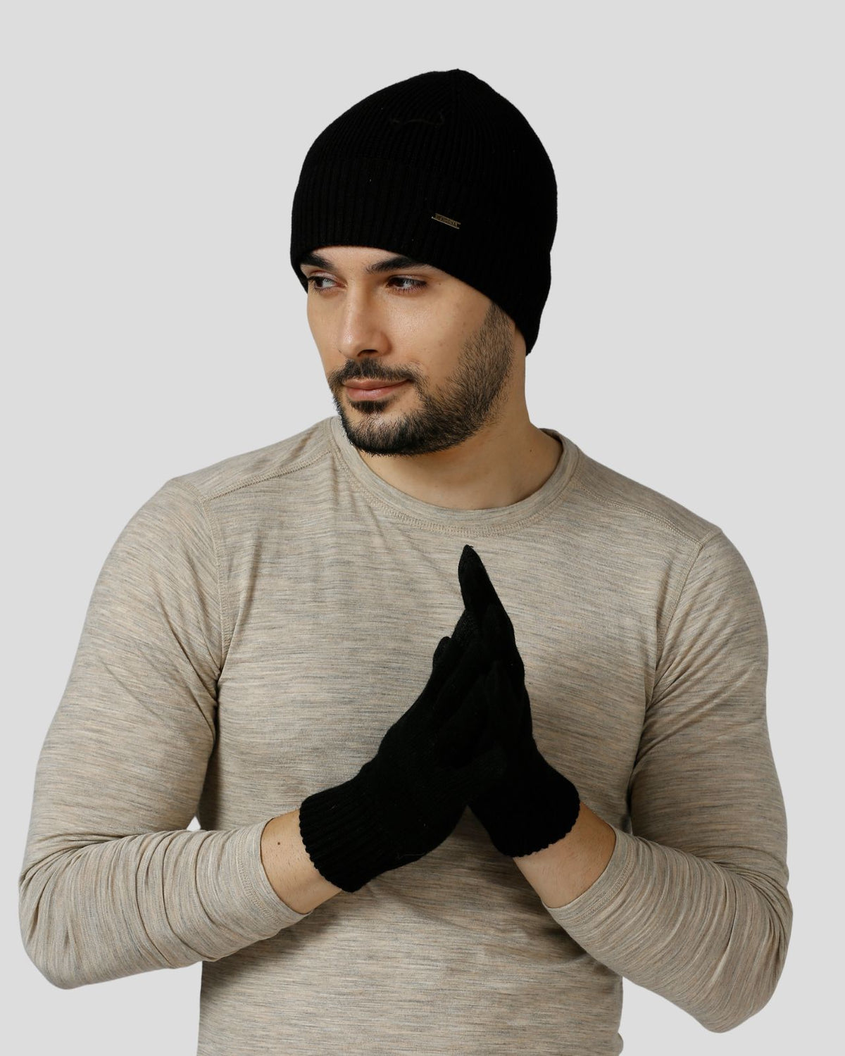 Combo: Merino Wool Beanie and Touch-Enabled Gloves