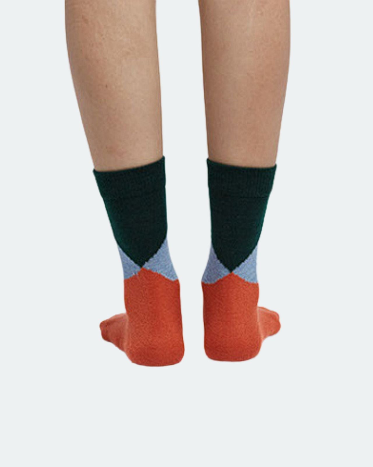 Wool Blend Colorblocked Socks For Women