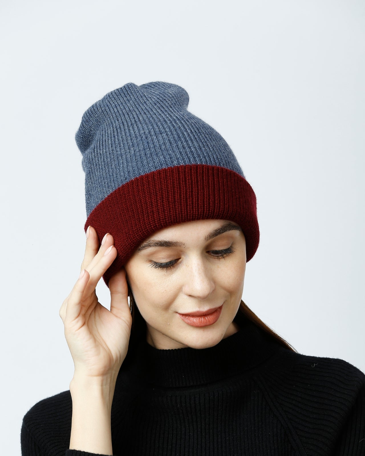 Merino Wool Reversible Beanie For Women