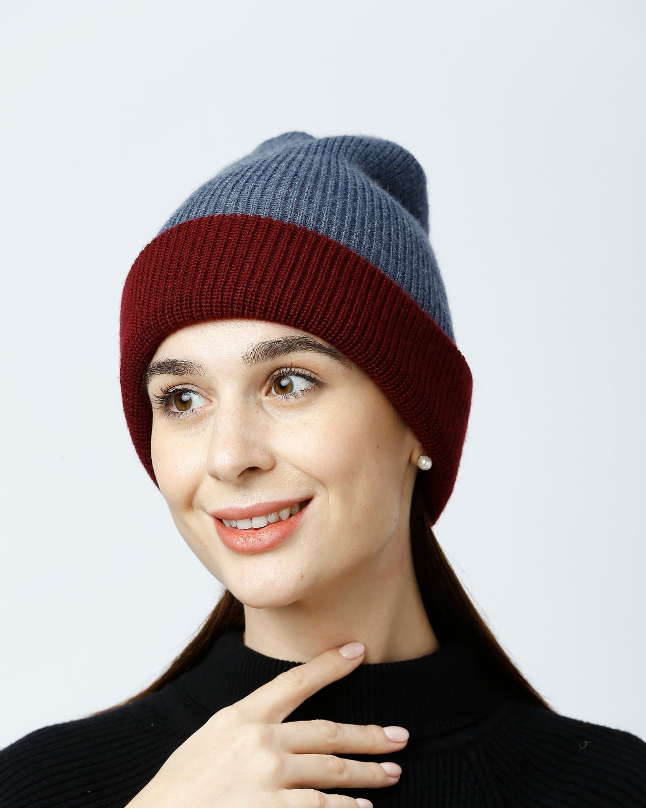 Merino Wool Reversible Beanie For Women