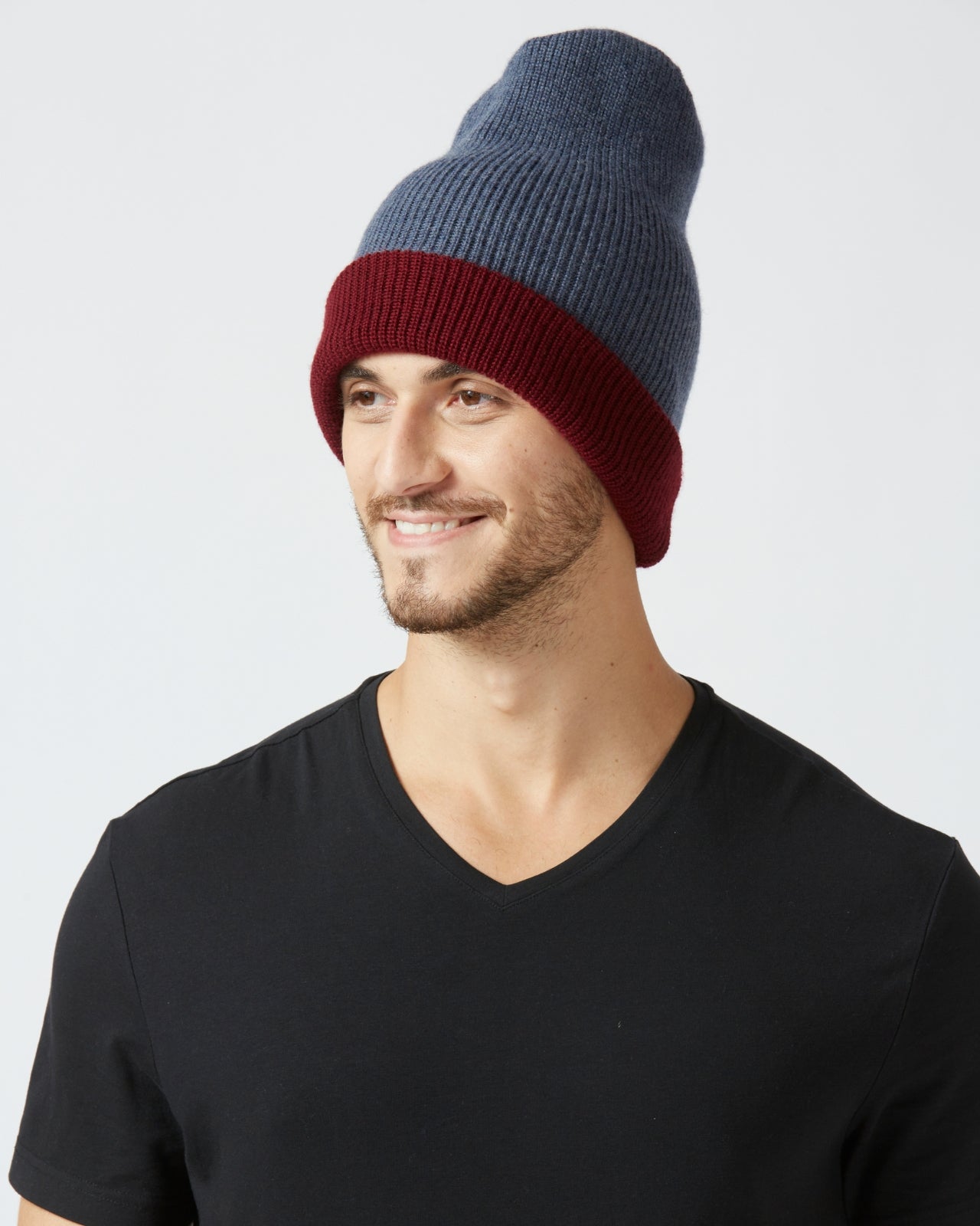 Merino Wool Reversible Beanie For Men