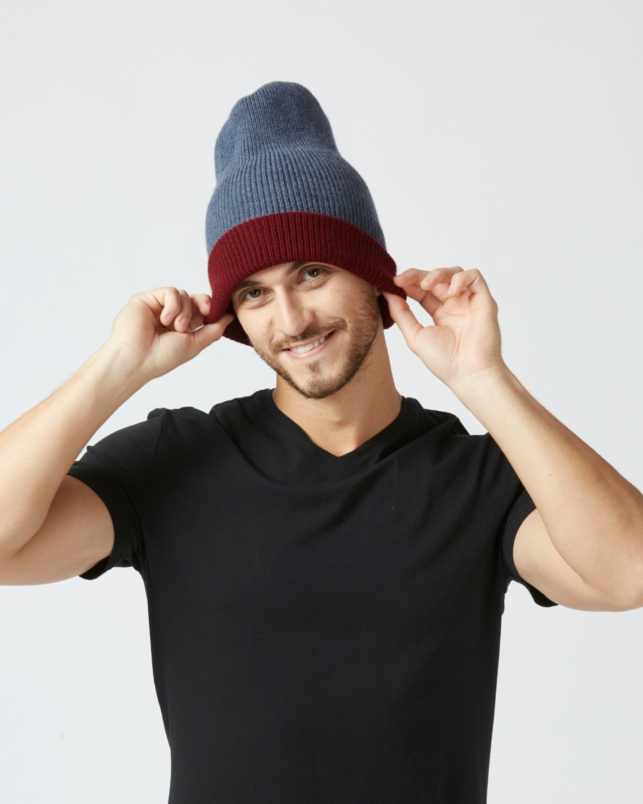 Merino Wool Reversible Beanie For Men